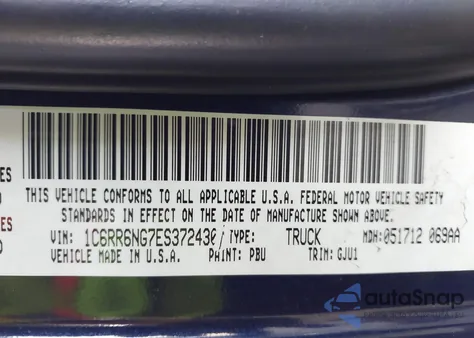 2014 Ram 1500 Laramie from USA, damaged, VIN 1C6RR6NG7ES372430